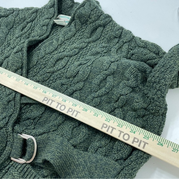 Aran Crafts Cardigan sweater Ireland 100% merino wool L c157 - Picture 2 of 6